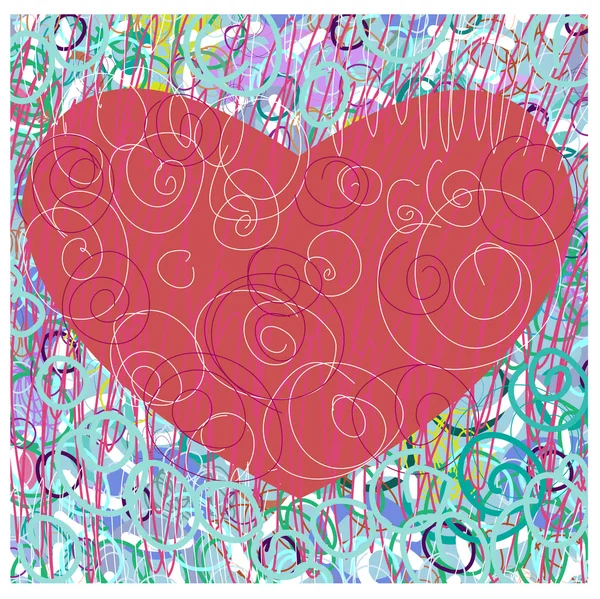 Heart on Valentine's Day — Stock Vector