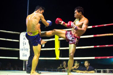 Tanımlanamayan muay Tay savaşçı rekabet