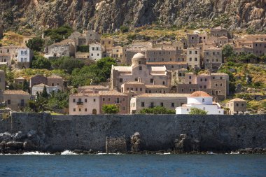 monemvasia Yunanistan'ın Orta Çağ Kalesi.