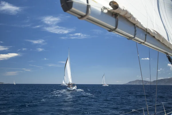 Luxury yachts in sailing regatta. — Stock Photo, Image