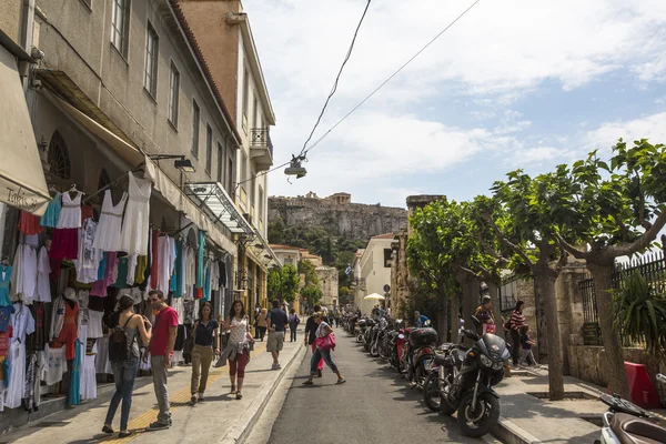 Athenere og turister i centrum af byen - Stock-foto