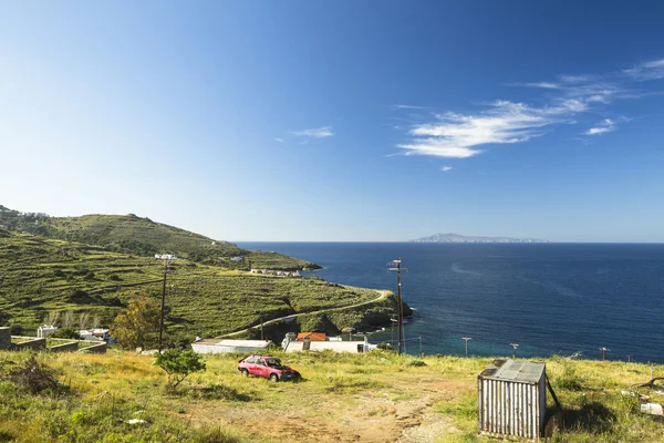 Yachthafen von andros, griechische Insel — Stockfoto