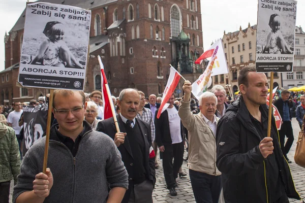 Митинг против абортов в защиту жизни и семьи — стоковое фото