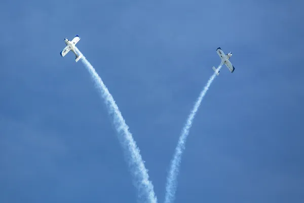 Aerobatic team 3x Fly Sinthesis Texan — Stock Photo, Image