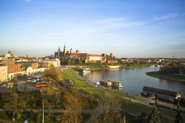 Vista do centro histórico de Cracóvia . — Fotografia de Stock