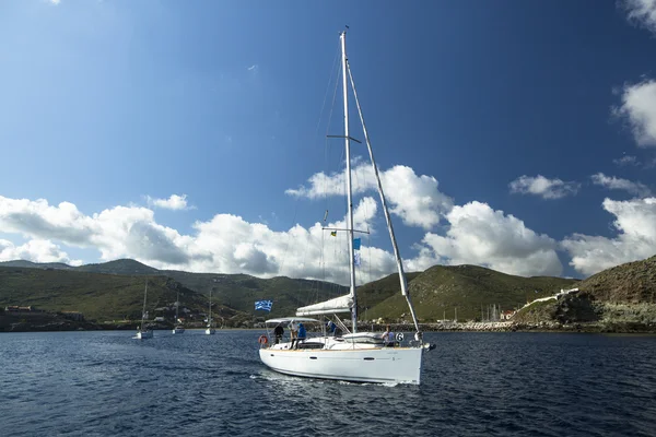 Veleiros em regata à vela "11th Ellada 2014 " — Fotografia de Stock