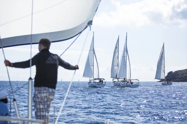 Veleros en regata de vela "11ª Ellada 2014 " — Foto de Stock