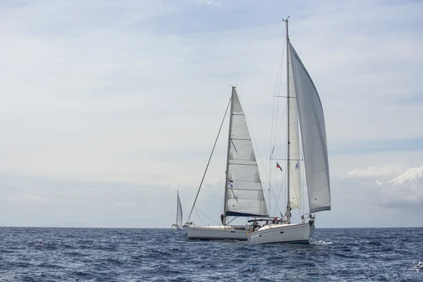Barche a vela in regata — Foto Stock