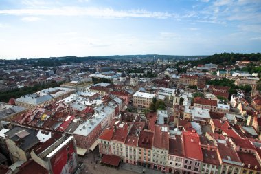 lviv city Hall Üstten Görünüm