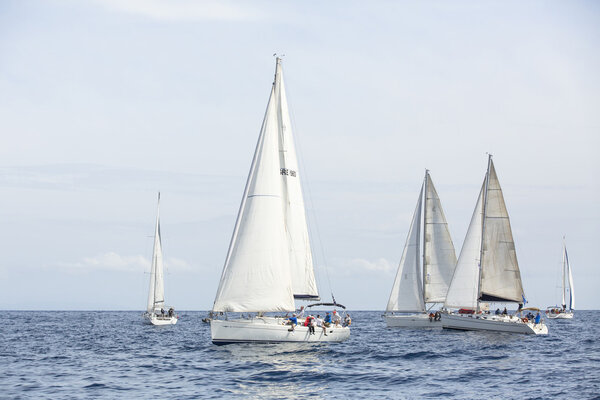 Sailboats in sailing regatta "11th Ellada 2014