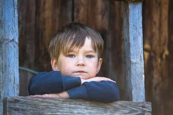 Boy in the village. — Stock Photo, Image