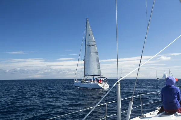 Veleros en regata de vela "11ª Ellada 2014 " — Foto de Stock