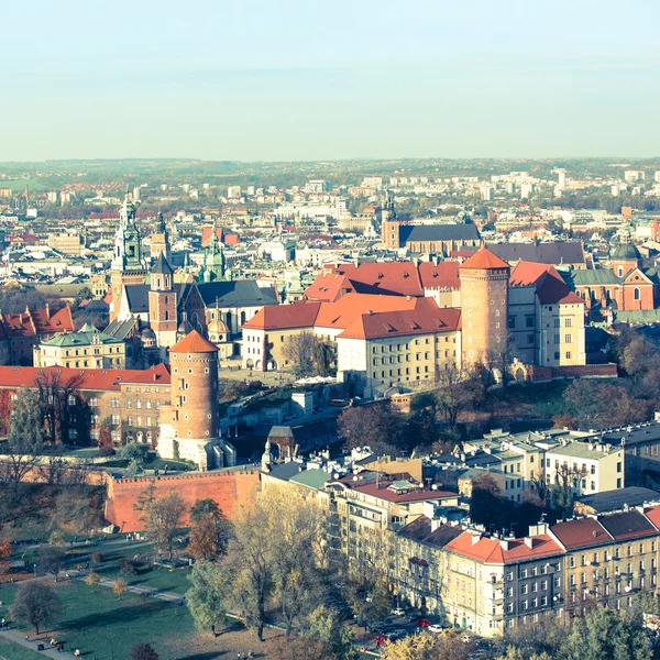 Vista aérea del castillo de Royal Wawel —  Fotos de Stock