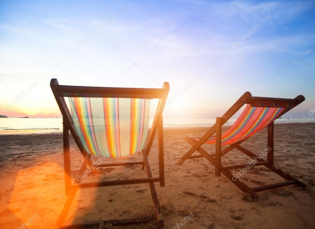 Loungers on the beach