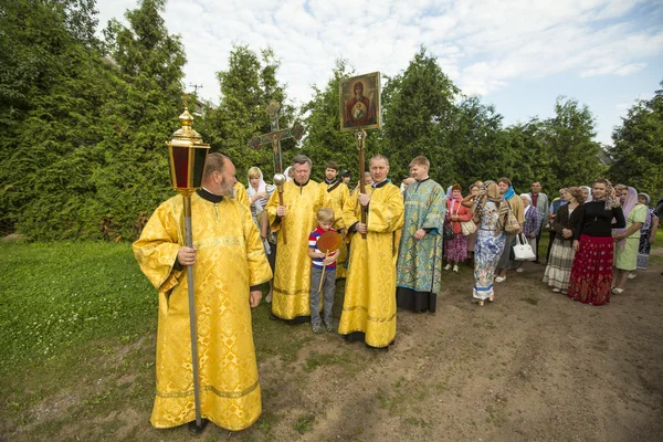 Teilnehmer orthodoxe Liturgie — Stockfoto