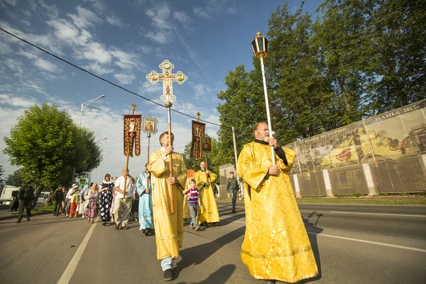 Teilnehmer orthodoxe Liturgie — Stockfoto