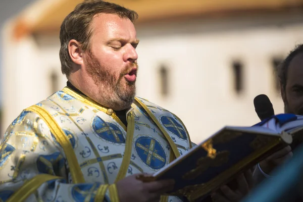 Participants Orthodox divine Liturgy — Stock Photo, Image