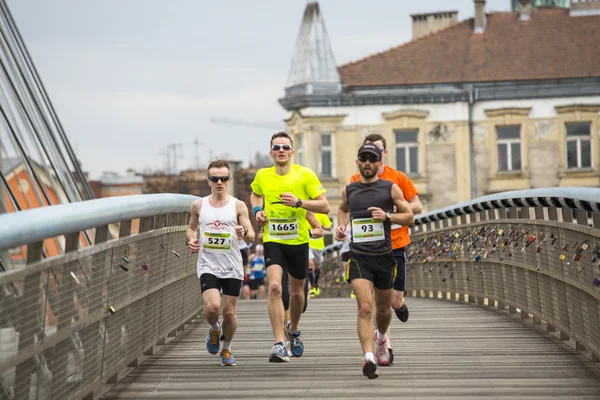 Teilnehmer beim internationalen Krakauer Marathon — Stockfoto