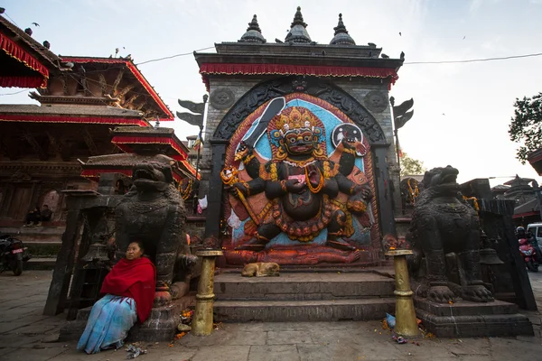 Kaal bhairav standbeeld in kathmandu — Stockfoto