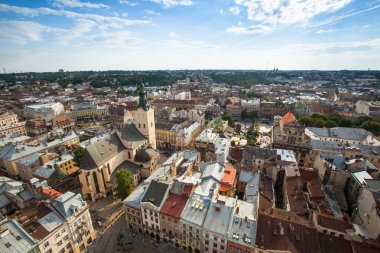 lviv city Hall Üstten Görünüm