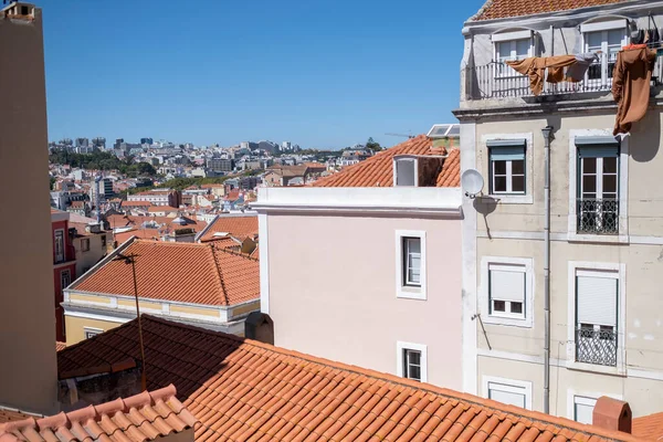Вигляд Міста Вулиці Району Алфама Лісабон Португалія — стокове фото