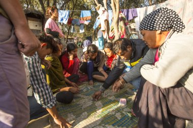 tripureshwor ilçesindeki yoksul insanlar