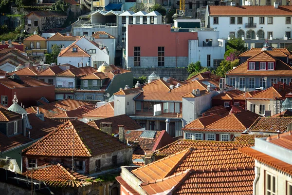 Widok Dachy Domów Starym Mieście Porto Portugalia — Zdjęcie stockowe