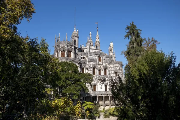 Άποψη Του Αρχαίου Παλατιού Quinta Regaleira Στη Sintra Πορτογαλία — Φωτογραφία Αρχείου