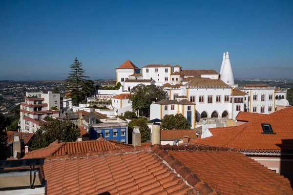 葡萄牙辛特拉历史建筑的屋顶景观 — 图库照片