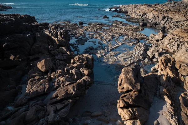 Spanya Galiçya Nın Kayalık Okyanus Kıyısının Manzarası — Stok fotoğraf