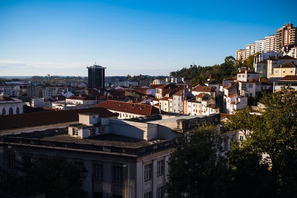 ポルトガルのコインブラの家の上からの眺め ストックフォト