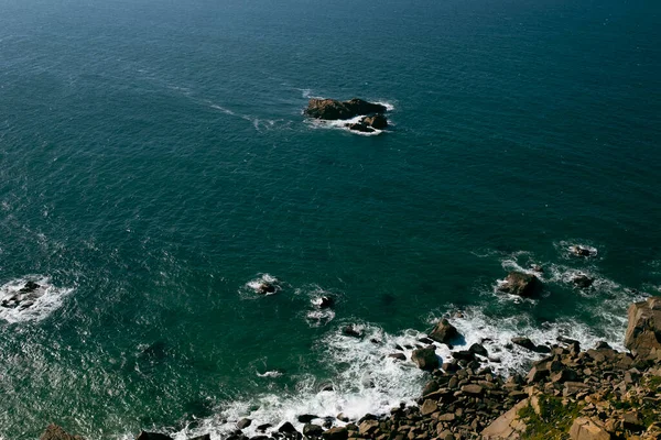 Pohled Shora Hladinu Atlantského Oceánu Sintra Portugalsko Stock Fotografie