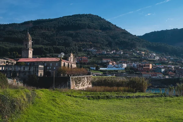 Uitzicht Het Klooster Van Oia Galicië Spanje Stockfoto