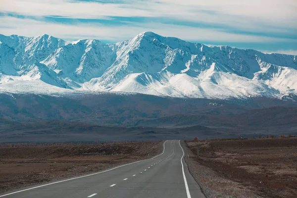Estrada Através República Altai Para Mongólia Rússia — Fotografia de Stock