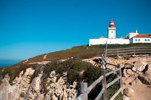 View Cabo Roca Lighthouse Farol Cabo Roca Portugal — 图库照片