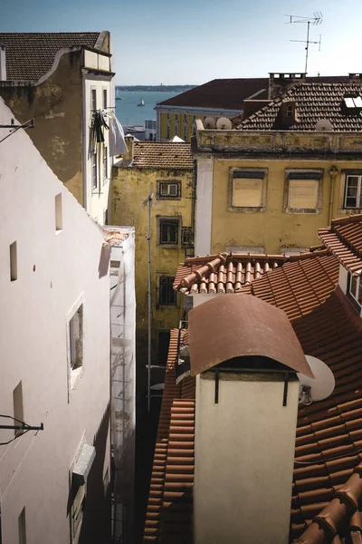 View Roof Buildings One Streets Alfama District Lisbon — Stockfoto