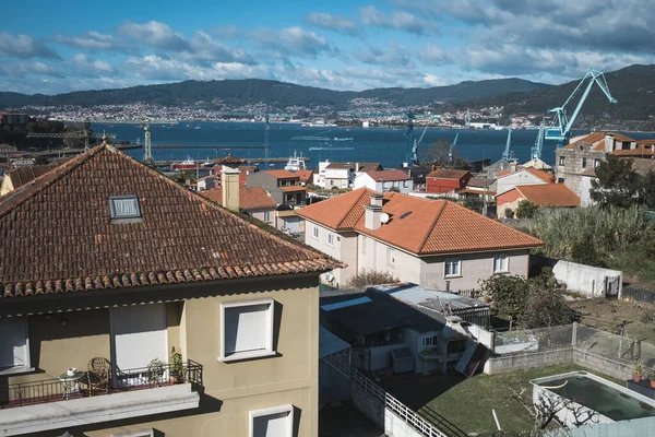 View Redondela Town Vigo River Pontevedra Galicia Northwestern Spain — Fotografia de Stock