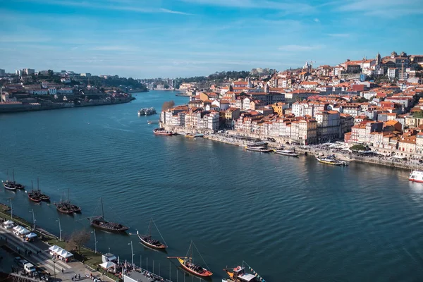 Vila Nova Gaia Porto Portekiz Den Douro Nehri Manzarası — Stok fotoğraf