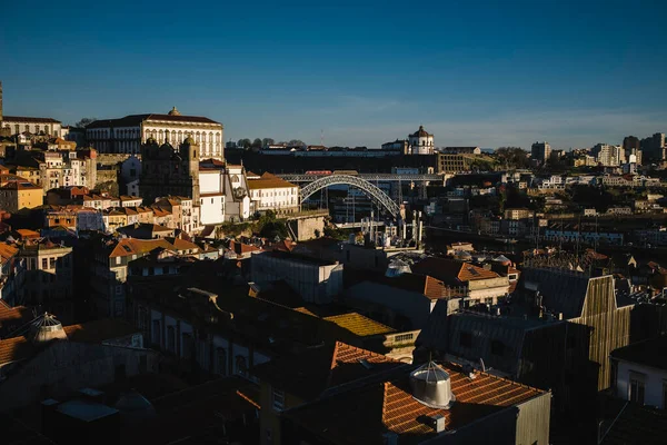 Vista Dall Alto Della Città Vecchia Porto Dom Luis Ponte — Foto Stock