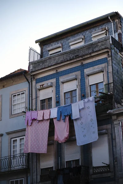 Vista Edifícios Residenciais Centro Histórico Porto Portugal — Fotografia de Stock