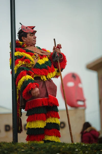 Podencia Portugal Mar 2022 Durante Antiguo Carnaval Celebrado Pueblo Podence — Foto de Stock