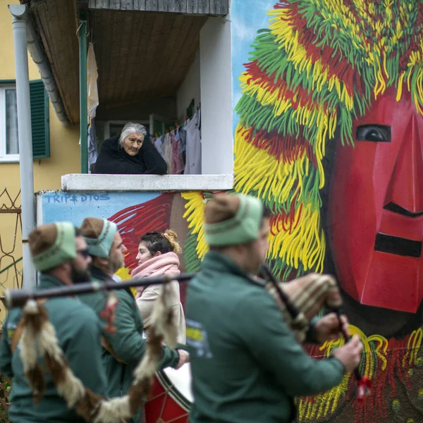 Podence Portugal Mar 2022 Cours L'ancien Carnaval Tenu Dans