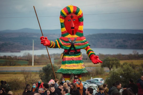 Podence Portugal Mar 2022 Den Antika Karnevalen Hålls Byn Podence — Stockfoto