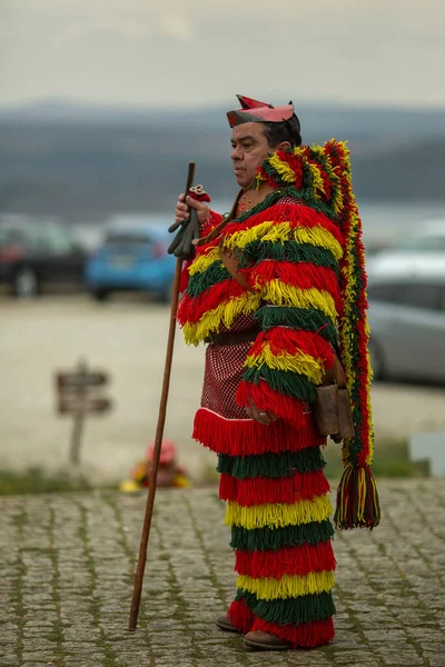 2022 카르니 스코덴 마을에서 개최되던 유네스코 유산인 포르투갈 북부의 행사중 — 스톡 사진