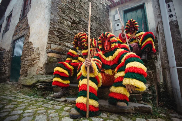 Podence ポルトガル 2022年3月1日 ポドンスの村で開催された古代のカーニバル中 ポルトガル北部で最も重要な伝統行事の一つで ユネスコの無形文化遺産に登録されています ロイヤリティフリーのストック画像