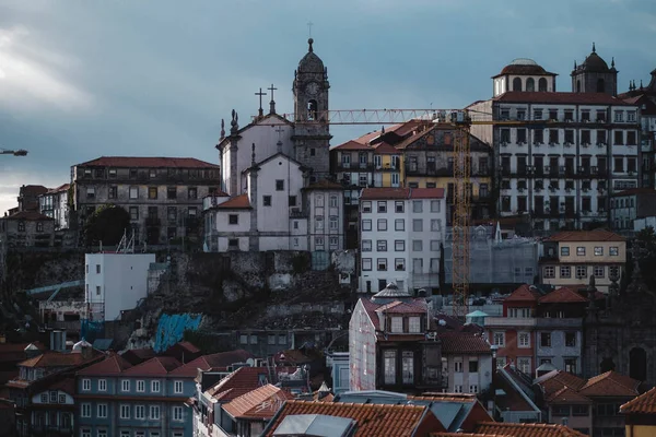 Utsikt Över Gammal Kyrka Portos Historiska Centrum Portugal — Stockfoto