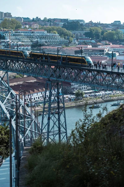 Blick Auf Die Dom Luis Brücke Zentrum Von Porto Portugal — Stockfoto