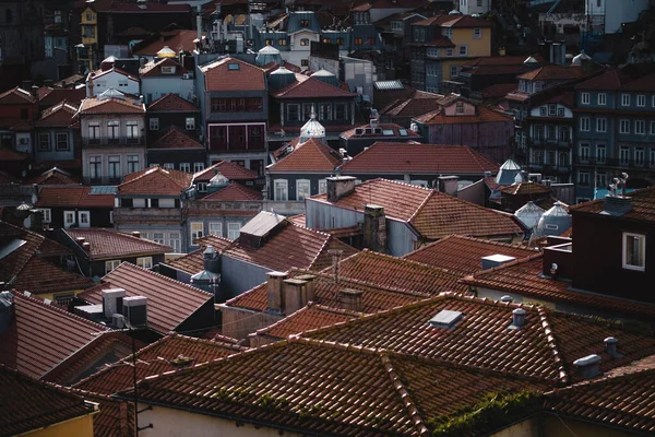 Widok Dachy Historycznym Centrum Porto Portugalia Obraz Stockowy