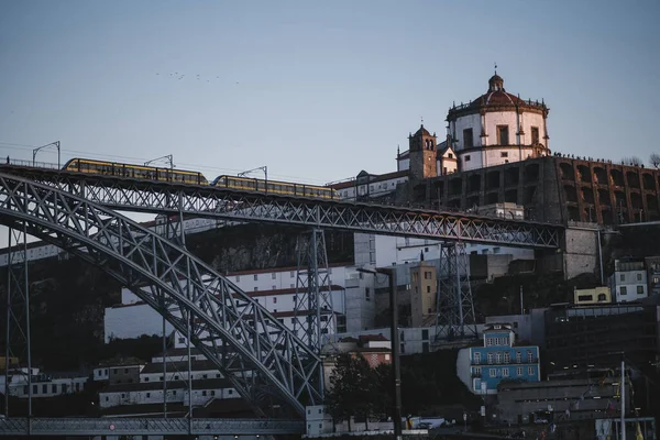 Veduta Del Ponte Dom Luis Nel Centro Storico Oporto Portogallo — Foto Stock