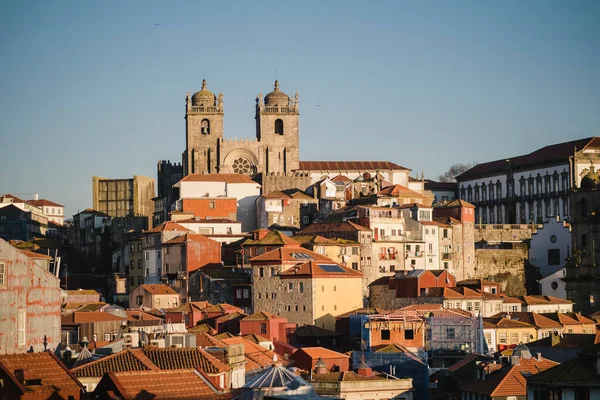 Över Staden Centrum Porto Portugal Stockfoto